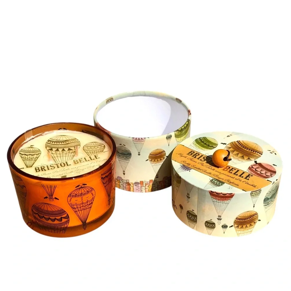 Bristol Belle Maple Pecan Pie Scented Hot Air Balloon Glass Candle Set (BAL3458)